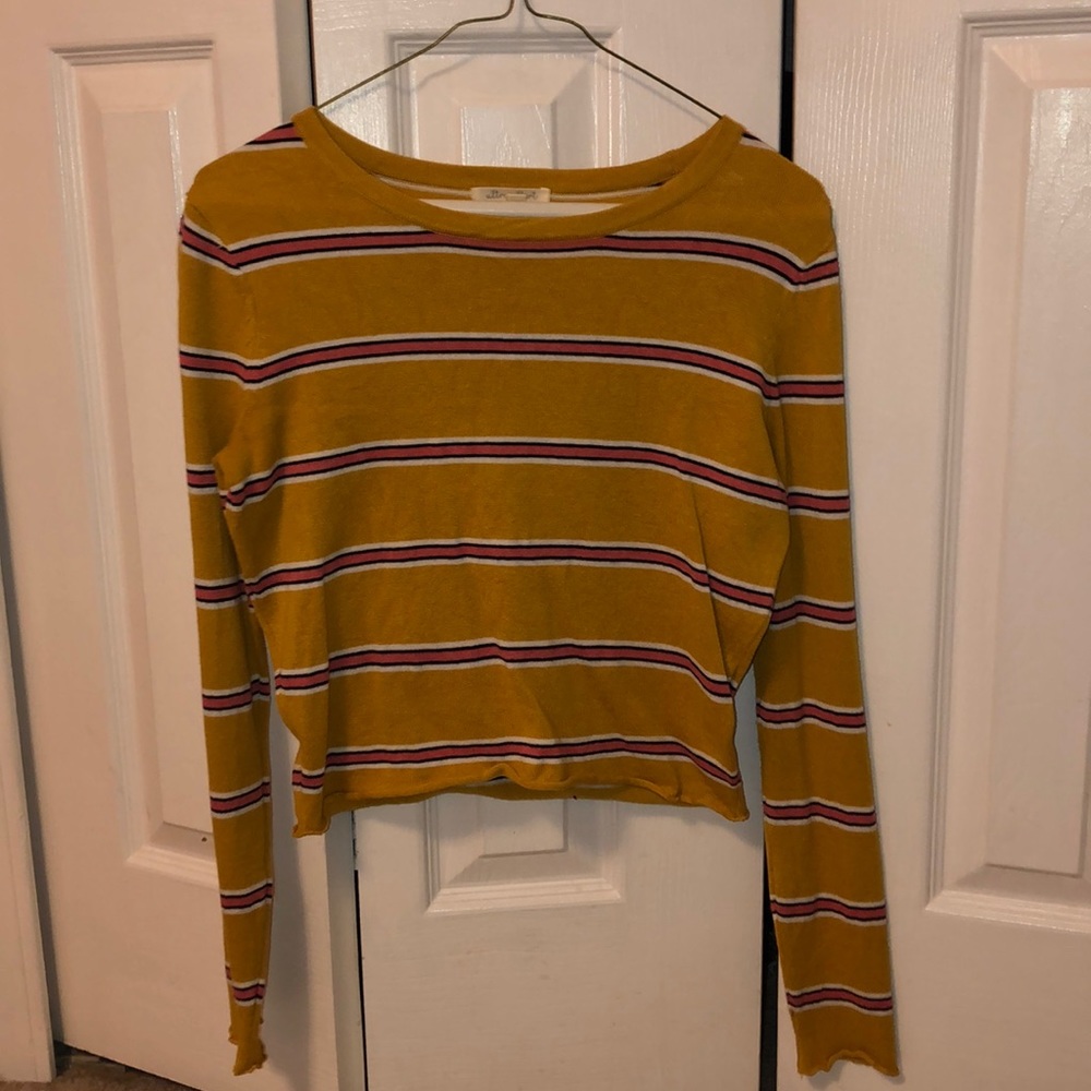 cropped stripped sweater